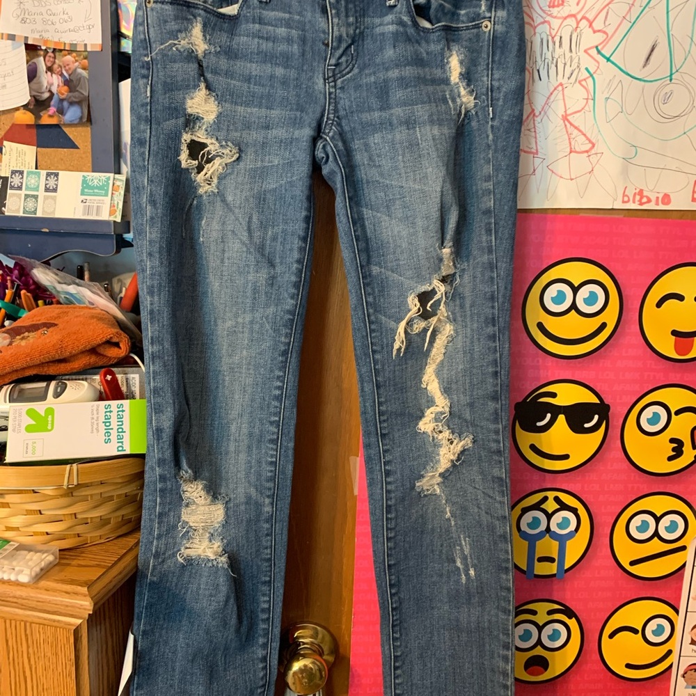 Distressed Blue Jeans for Women